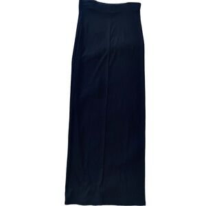 Vintage Black Sleek, Sexy and Straight cut Long Maxi Skirt